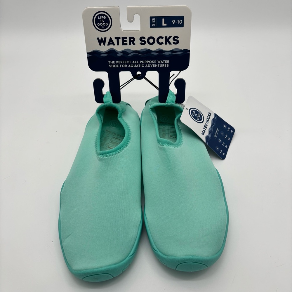 Life is Good Water Shoes Socks Womens Size 9-10 L 40 Mint Green